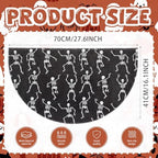 Tinideya Halloween Skeleton Doormat Black Semicircle Welcome Mat 27.56'' - Image 2
