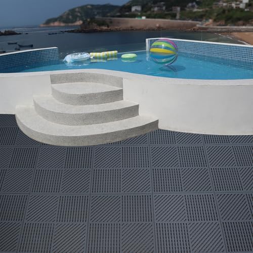 18 Pack Interlocking Drainage Tiles Double Non-Slip Tiles Mat - Image 5