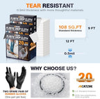 Axgatoxe 12 x 9 Ft Plastic Drop Cloths - Image 5