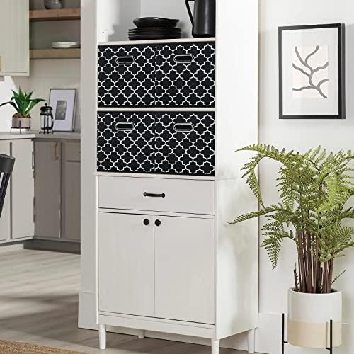 Black Foldable Storage Cubes Bins, Fabric Storage Box Cubes Organizer Baskets - Image 5