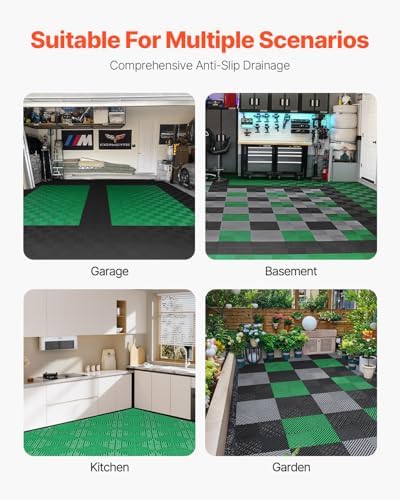VEVOR Interlocking Drainage Mat, 12” x 12” Splicing Drainage Mats, Non-Slip PP - Image 7