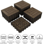 Topeakmart 27PCS Interlocking Deck Tiles 12x12 Patio Flooring - Image 5