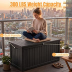 Outdoor Storage Box, 360 Gallon Waterproof Resin Deck Box - Image 6