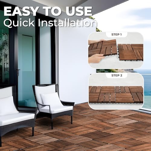 Interlocking Deck Tiles, Dark Brown - Image 5