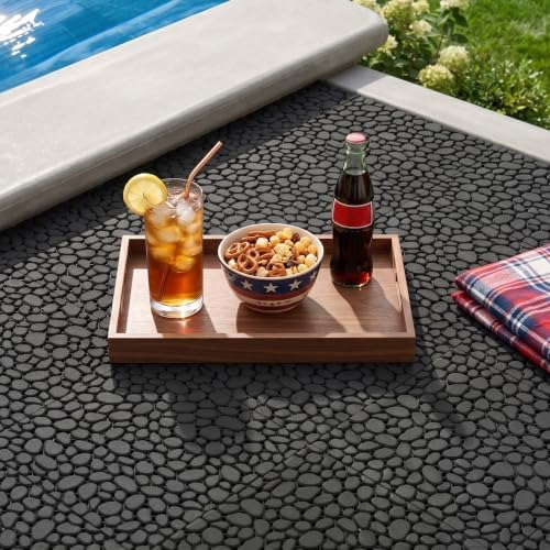 BEEFURNI Plastic Interlocking Cobbled Stone Tile by BEEFURNI