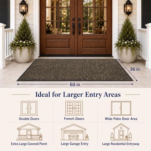 Yimobra Extra Large Door Mat, Outdoor Doormat - Image 2