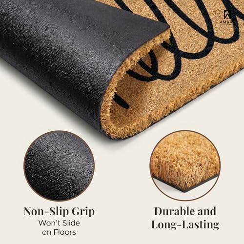 Coir Welcome Mat, Hello Classic, 17 x 29 in - Image 6