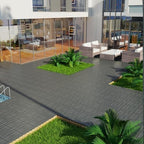 Interlocking Deck Tiles 12"x12" Waterproof Outdoor Patio Flooring Wood Plastic - Image 4