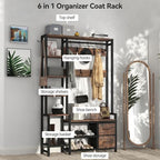 Hall Tree for Entryway 43", Bench - Image 3