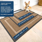 OLANLY Front Door Mat Outside 47x32, All-Season Heavy-Duty Rubber Doormat - Image 2