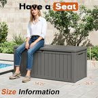 Outdoor Storage Box, Resin Deck Boxes Indoor and outdoor, Waterproof Storage - Image 2