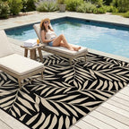 Smiry Outdoor Rug 8x10 ft Waterproof Reversible Leaf Mat - Image 3