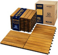 Acacia Interlocking Deck Tiles Outdoor Waterproof by DECKIFY