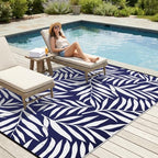 Smiry Outdoor Rug 9x12 ft Waterproof Reversible Leaf Mat - Image 3