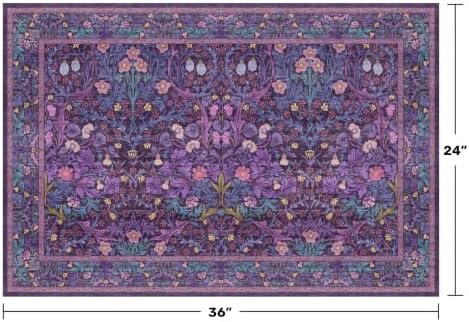 Washable Small Purple Rug 2x3 for Entryway Non Slip, Bohemian Throw Rug for - Image 2