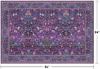 Washable Small Purple Rug 2x3 for Entryway Non Slip, Bohemian Throw Rug for - Image 2