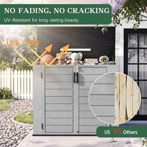 Outdoor Storage Shed Resin Waterproof Storage Cabinet - Image 4