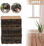 Wood Plastic Composite Patio Deck Tiles, 12”x12” Interlocking Decking Tiles - Image 4
