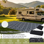 SAND MINE Waterproof Outdoor Rug 9x18 ft, Reversible Plastic Straw Area Rug - Image 4