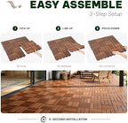 Acacia Interlocking Deck Tiles, 12 Slats - Image 4