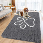 Smiry Dog Door Mat for Muddy Paws, Absorbent Non Slip Dirt Trapper by Smiry