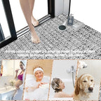 12 Pcs Drainage Mat Modular Interlocking Cushion 11.8" x 11.8" Garage Floor - Image 6