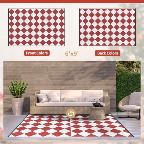 GENIMO Outdoor Rug, Waterproof Plastic Rugs - Image 2