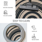 Easy Jute Rug 3x6Ft Half Circle Rainbow Carpet - Image 7