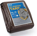 GUARD SHIELD Tarps Heavy Duty Waterproof 30x30 Feet Brown/Silver Poly Tarp by GUARDSHIELD