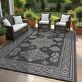 9x12 Outdoor Rug Waterproof Foldable Plastic Straw Carpet by GaoMon