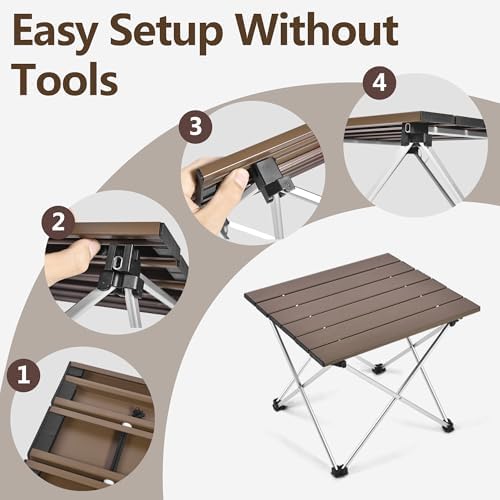 Grope Portable Camping Table, Aluminum Folding Beach Table - Image 5