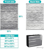 HEBE Outdoor Rug Waterproof 5'x8', Striped Reversible Plastic Patio Rug - Image 2