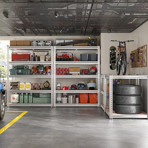 REIBII 2020LBS Garage Shelving Heavy Duty Metal Shelving 5 Tier Storage Shelves - Image 2