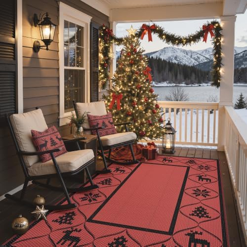 GENIMO Outdoor Rug, Waterproof Plastic Rugs - Image 4