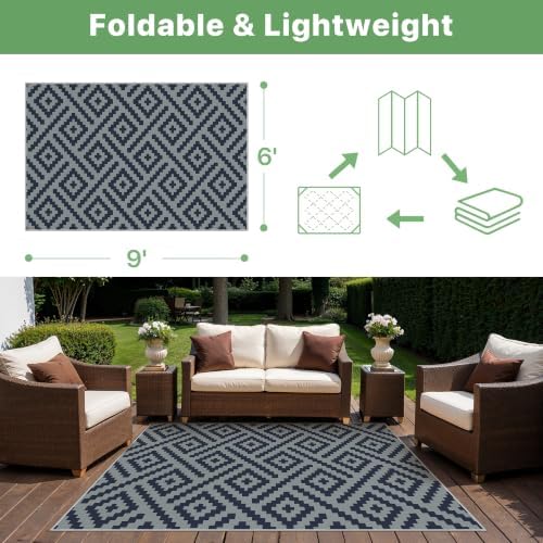 GENIMO Outdoor Rug, Waterproof Plastic Rugs - Image 2