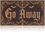 Halloween Door Mat with Go Away Design by FTTOYOLY