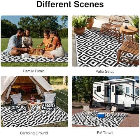 OLANLY Outdoor Rug 4x6 ft Waterproof Reversible Mat - Image 7
