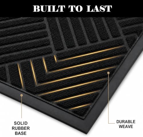 3' x 10' Commercial Runner Rug, Extra Long Front Door Mat, Hallway Runner Floor - Image 4