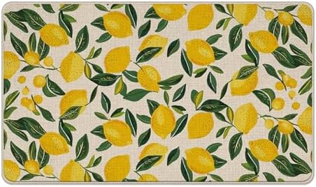 Spring Summer Lemon Welcome Front Door Mat by Livcoz