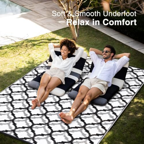 OLANLY Outdoor Rug 6x9 ft Waterproof Reversible Braided Mat - Image 5
