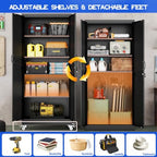 GAIOUS 71" Tall Metal Storage Cabinet - Image 4