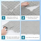 FAHKNS 50 Pack Interlocking Drainage Tiles, PVC Floor - Image 6