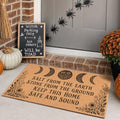 Witchy Halloween Door Mat, Gothic Blessing Rug by FTTOYOLY