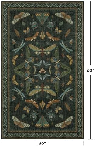 Green and Black Entryway Rug - Image 2