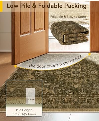 RELEANY Washable Area Rug, Runner 2'x10' - Image 4
