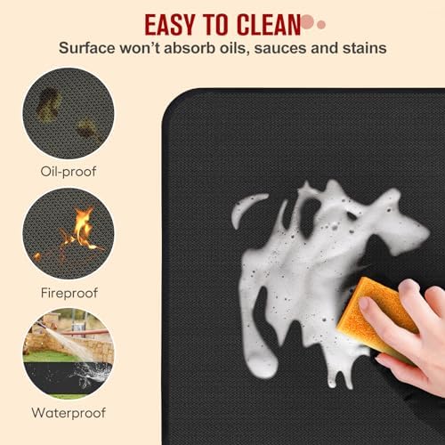 60×42 Inch Grill Mats for Outdoor Grill, Hearth Rugs for Fireplaces Fireproof - Image 5