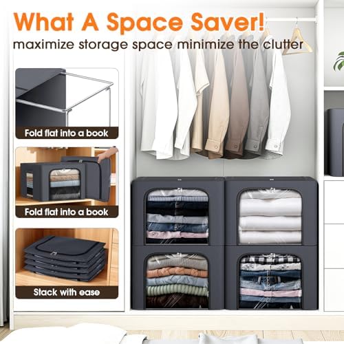 6 Pack Clothes Storage Bins - Image 3
