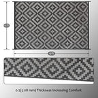 SAND MINE Waterproof Outdoor Rug 6x9 ft, Plastic Reversible Rug, Modern Area Rug - Image 2