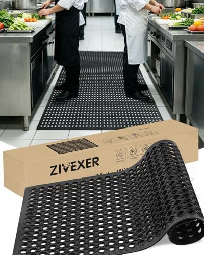 【10mm Extra Thick】36"x60" Heavy Duty Non-Slip Outdoor Rubber Door Mat by StepSoftlyLiveBoldly
