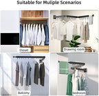 Kelisiting Wall Mount Clothes Drying Rack, 2-Fold Foldable & Sturdy Laundry - Image 2